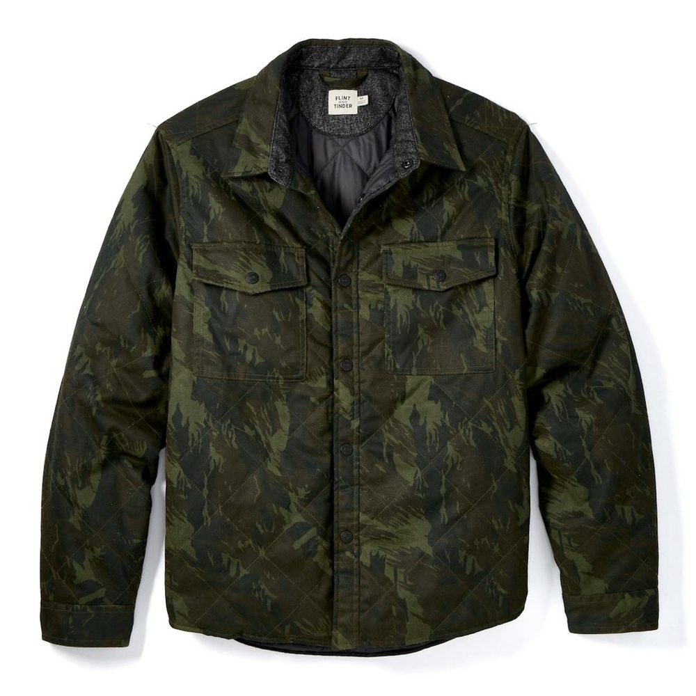 Flint & Tinder Quilted Waxed Shirt Jacket